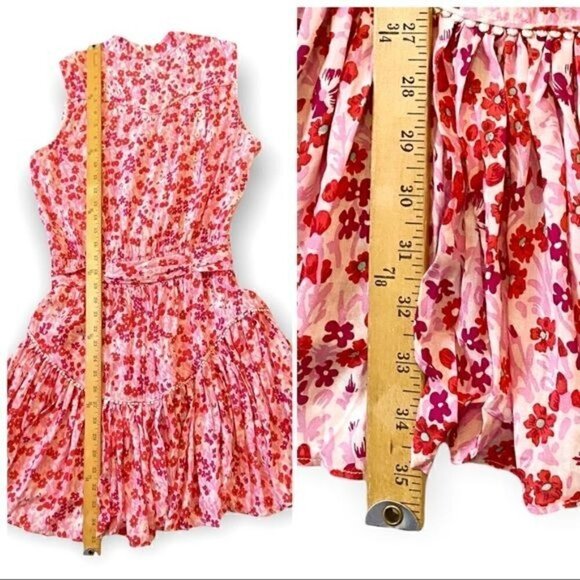 NWT Poupette St Barth Mini Dress, Felicia Floal Mini Dress, Pink Daffodil - Picture 15 of 15